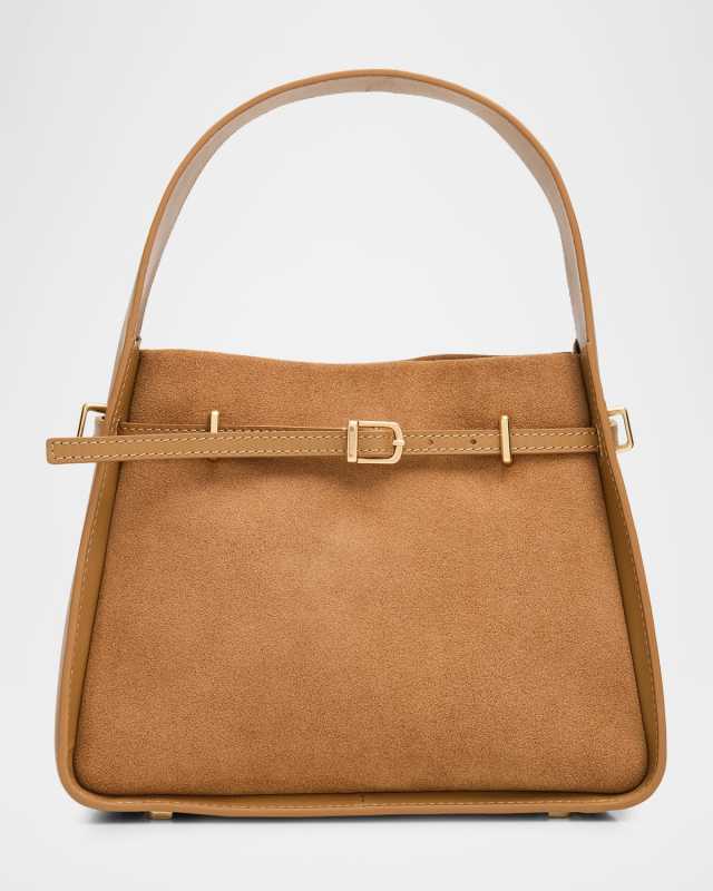 Cleo Small Suede Top-Handle Bag